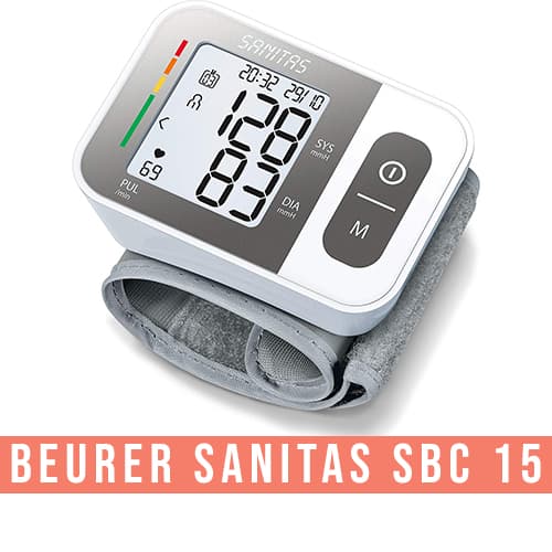 Misuratore di pressione da polso Beurer Sanitas SBC 15